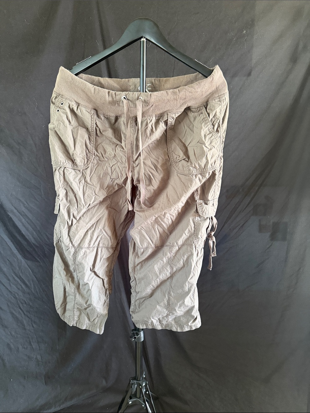 Calvin Klein Taupe Cargo Capris for Women